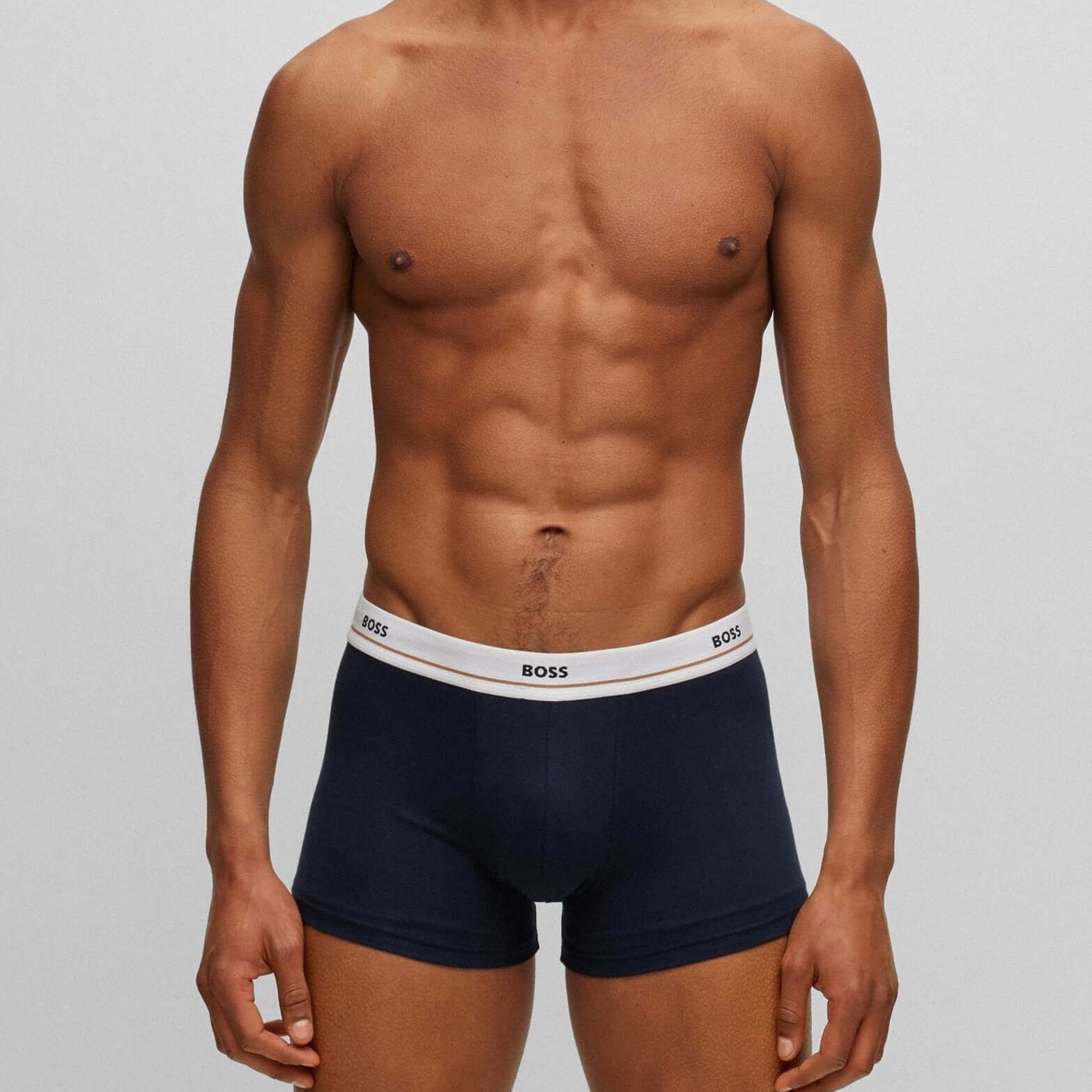 Boss 5 Pack Cotton Stretch Trunks with Logo Waistbands - Yellow