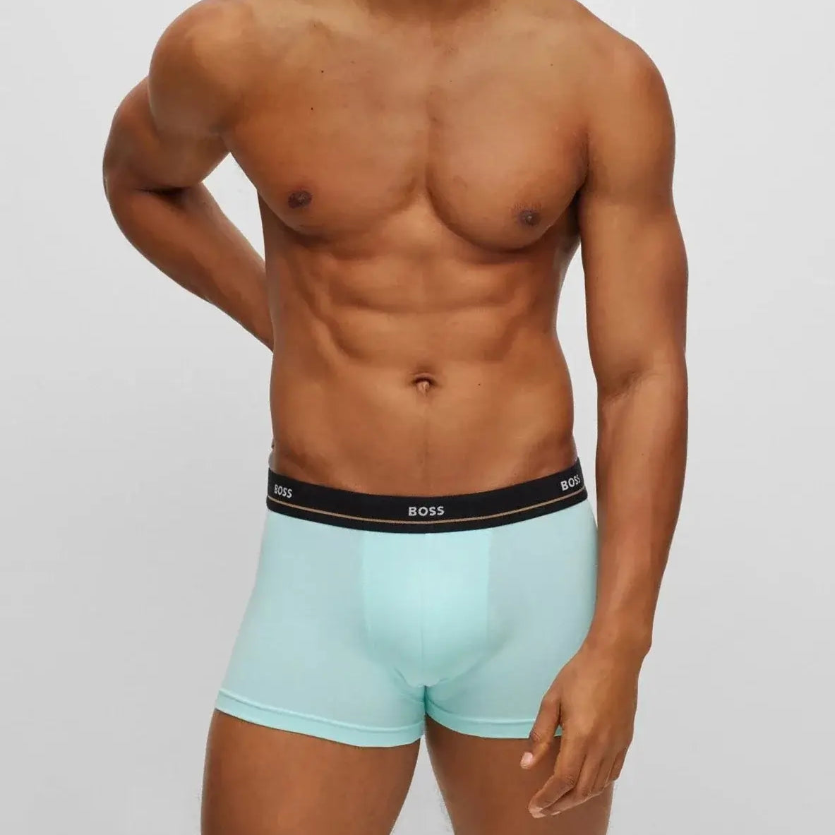 Boss 5 Pack Cotton Stretch Trunks with Logo Waistbands - Pink