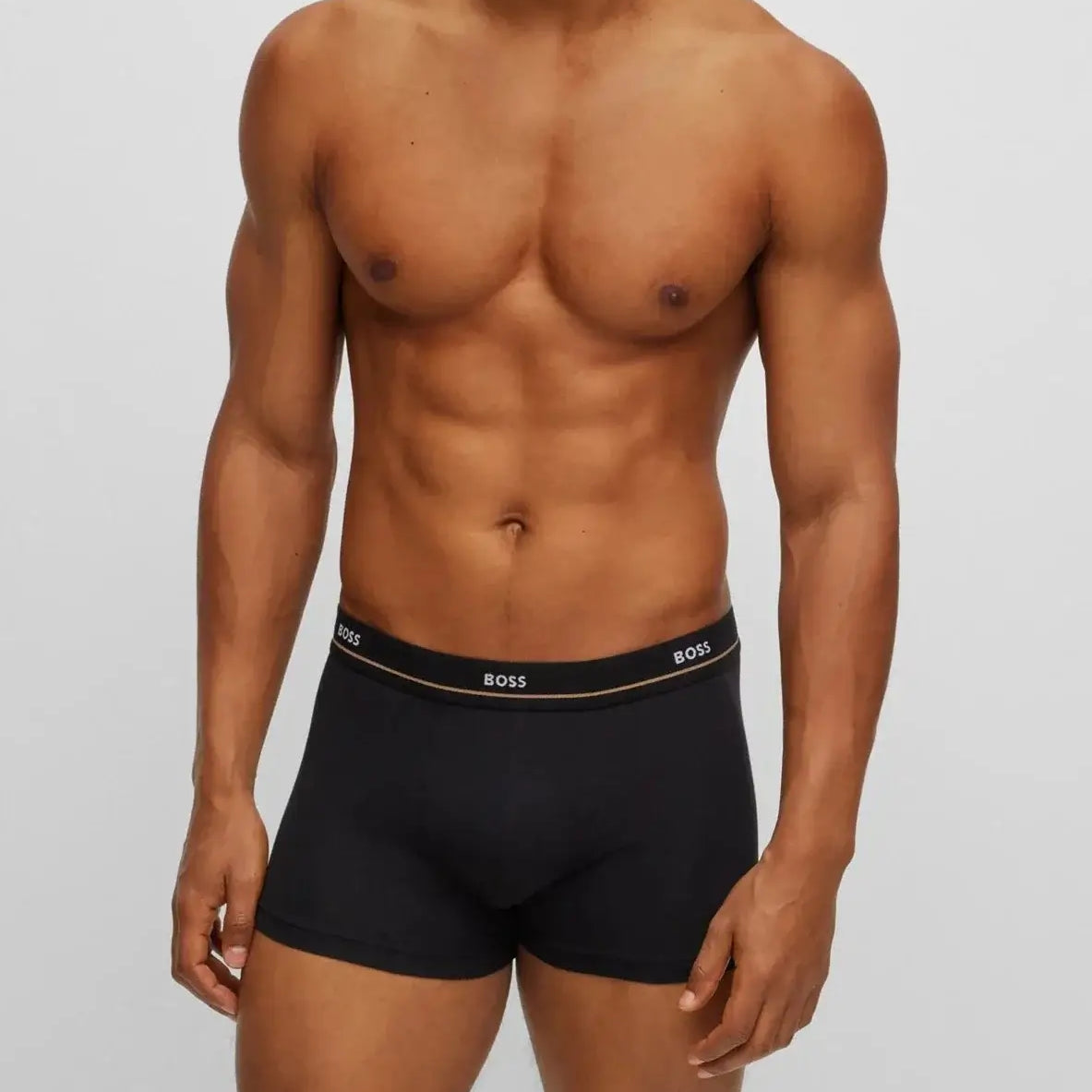 Boss 5 Pack Cotton Stretch Trunks with Logo Waistbands - Pink