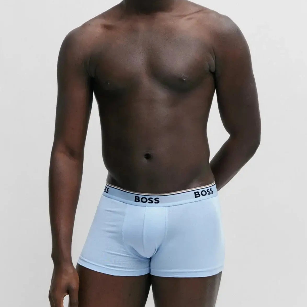 Boss 3 Pack of Stretch-Cotton Trunks - Blue / Sky Blue / Cobalt