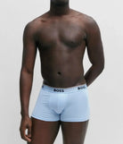 Boss 3 Pack of Stretch-Cotton Trunks - Blue / Sky Blue / Cobalt
