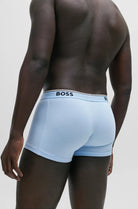 Boss 3 Pack of Stretch-Cotton Trunks - Blue / Sky Blue / Cobalt