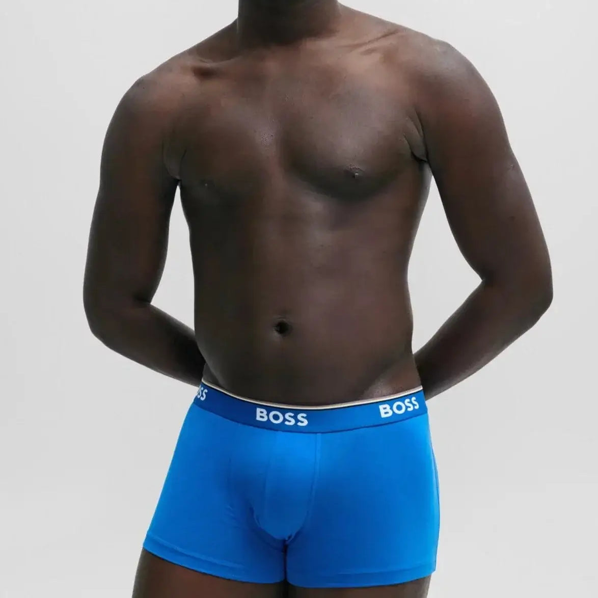 Boss 3 Pack of Stretch-Cotton Trunks - Blue / Sky Blue / Cobalt