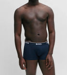 Boss 3 Pack of Stretch-Cotton Trunks - Blue / Sky Blue / Cobalt