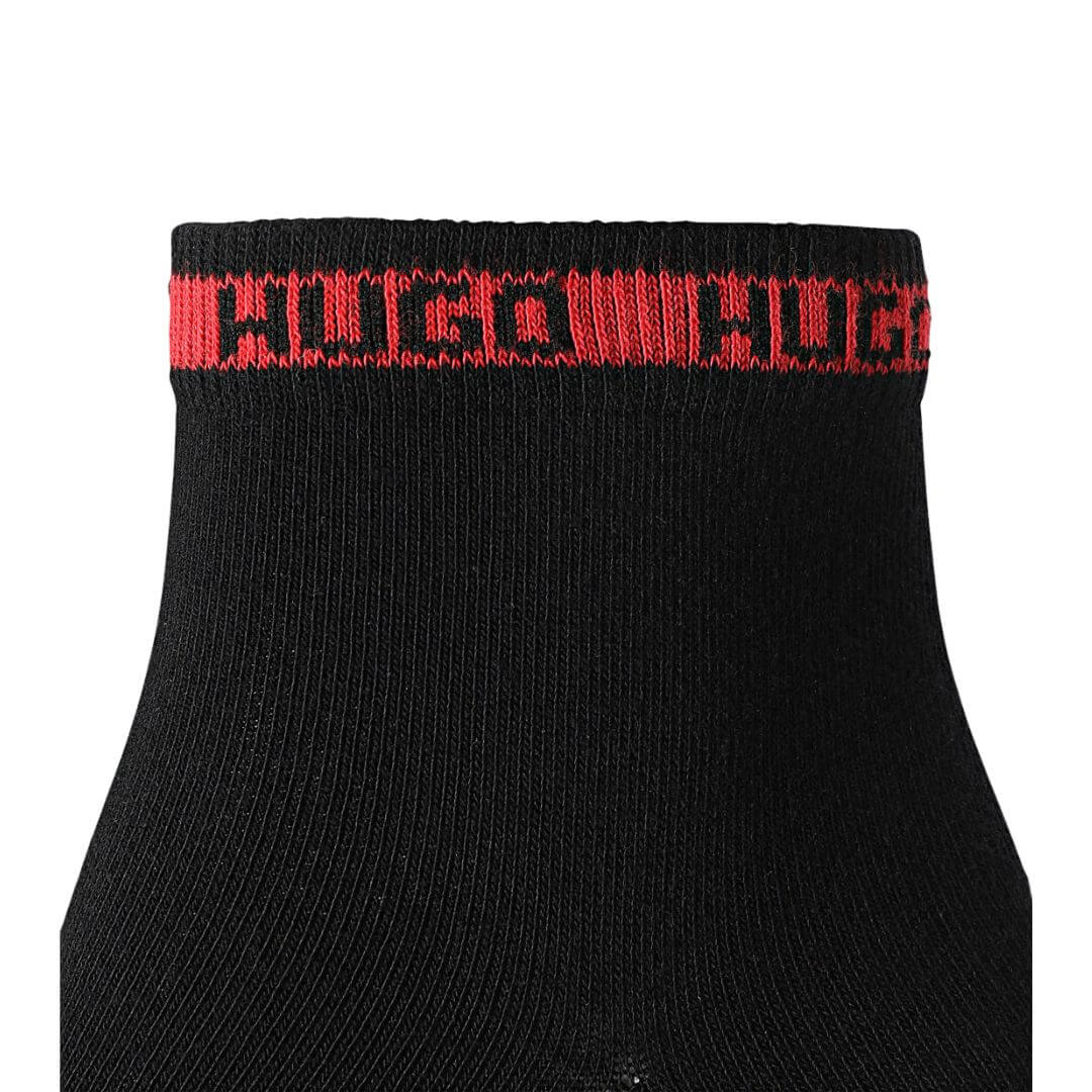 Hugo 2-Pack Short Socks, Cotton Rich - Black
