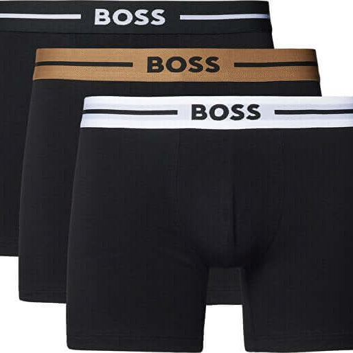 Boss 3 Pack Men's Bold Boxer Brief - Black