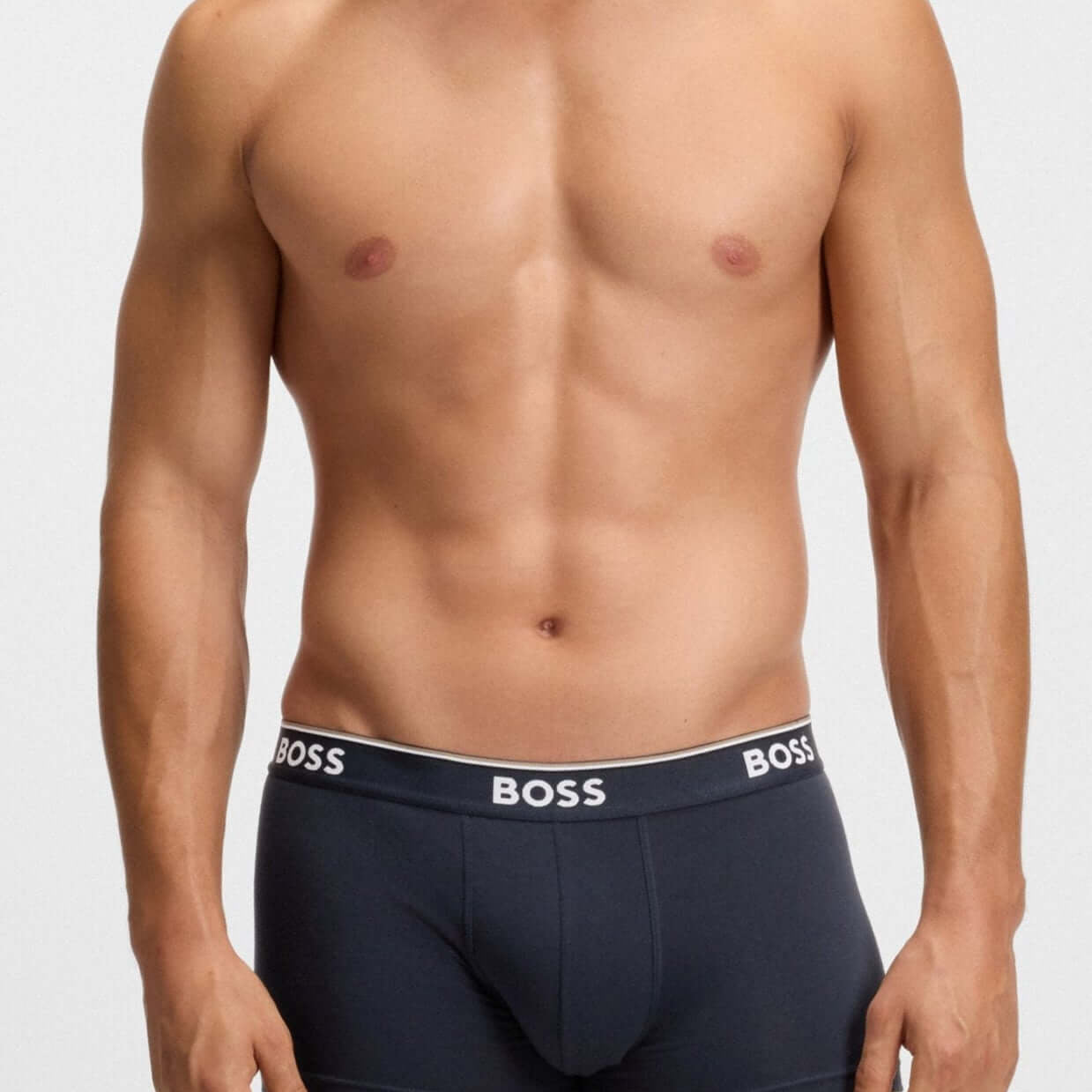 BOSS 3-Pack Stretch Cotton Trunks – Blue/Black/Bright Blue