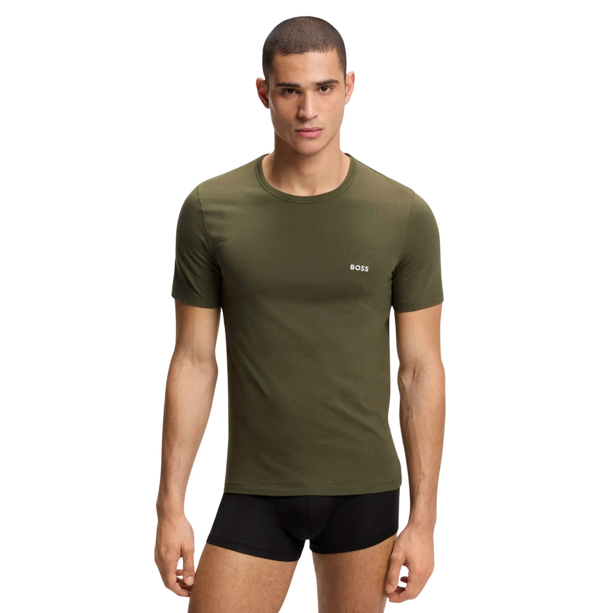 BOSS 50532468-980 Green Cotton T-Shirt