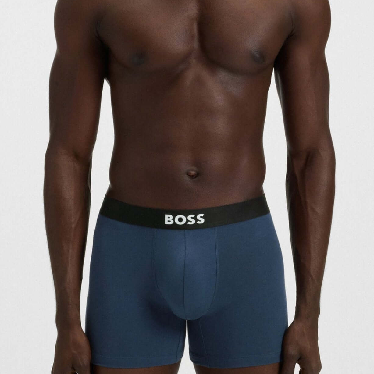 BOSS 3-Pack Stretch Cotton Boxer Briefs – Blue, Red, Black