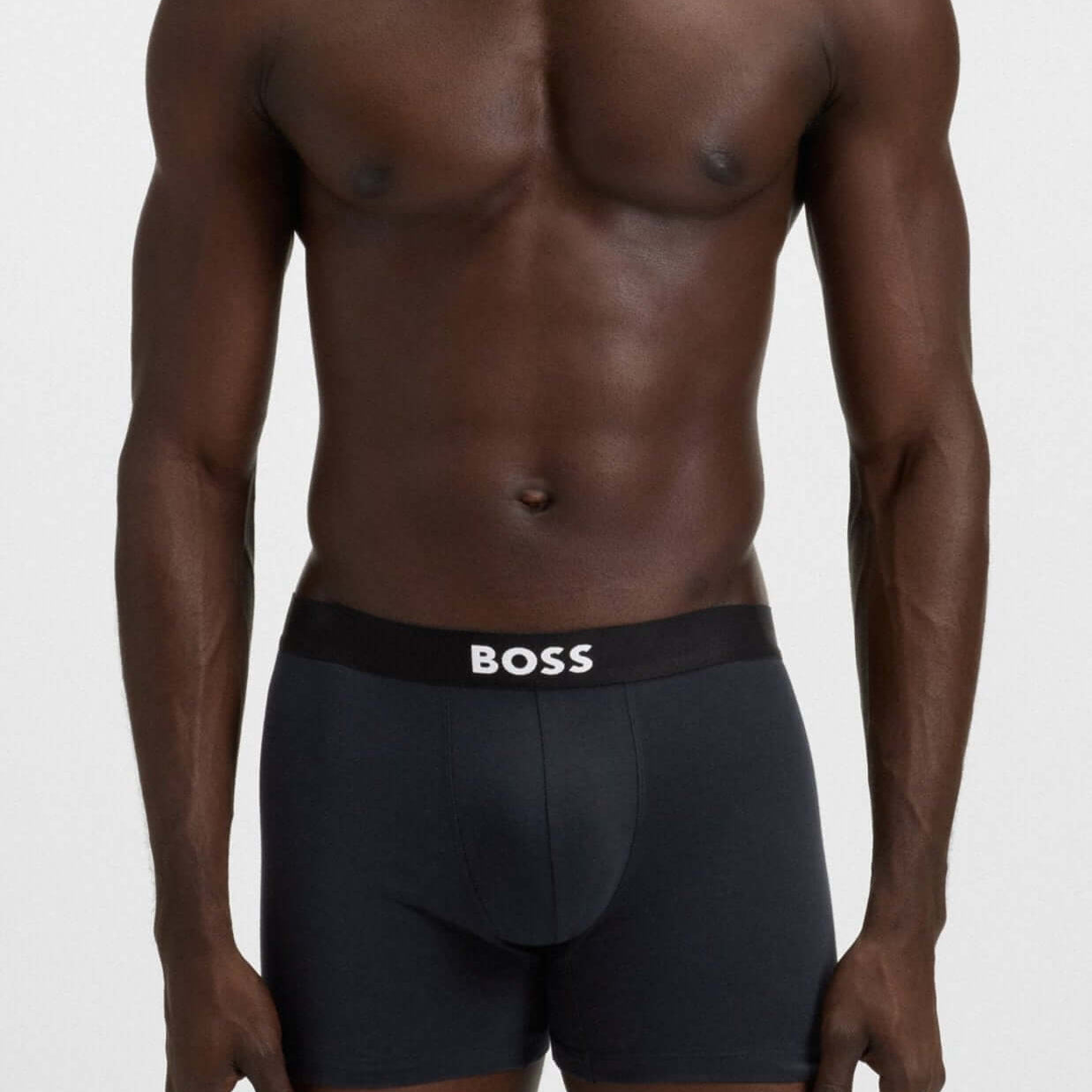 BOSS 3-Pack Stretch Cotton Boxer Briefs – Blue, Red, Black