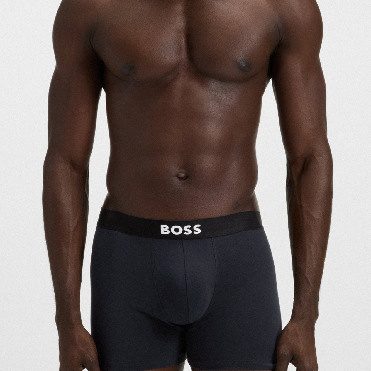 BOSS 3-Pack Stretch Cotton Boxer Briefs – Blue, Red, Black