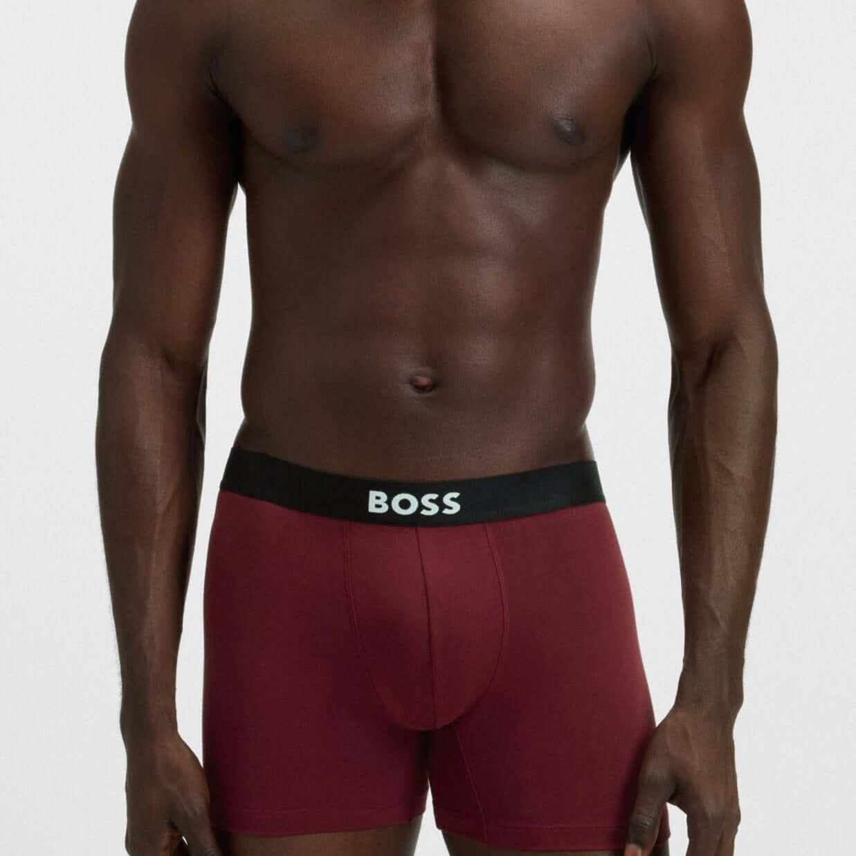 BOSS 3-Pack Stretch Cotton Boxer Briefs – Blue, Red, Black