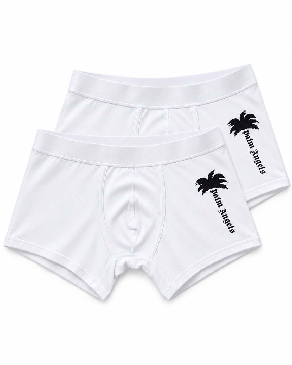 Palm Angels Palm Logo Cotton Stretch Trunks 2 Pack