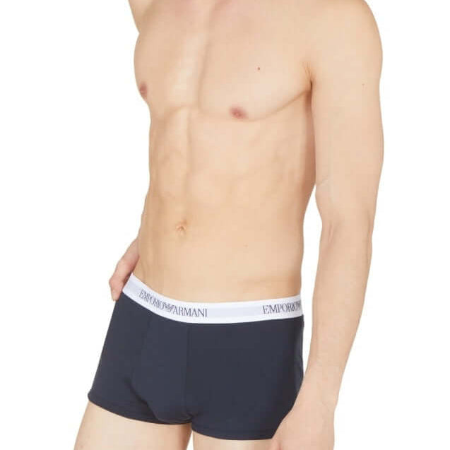 Emporio Armani 3 pack 100% Cotton Boxers - Navy/Black/White