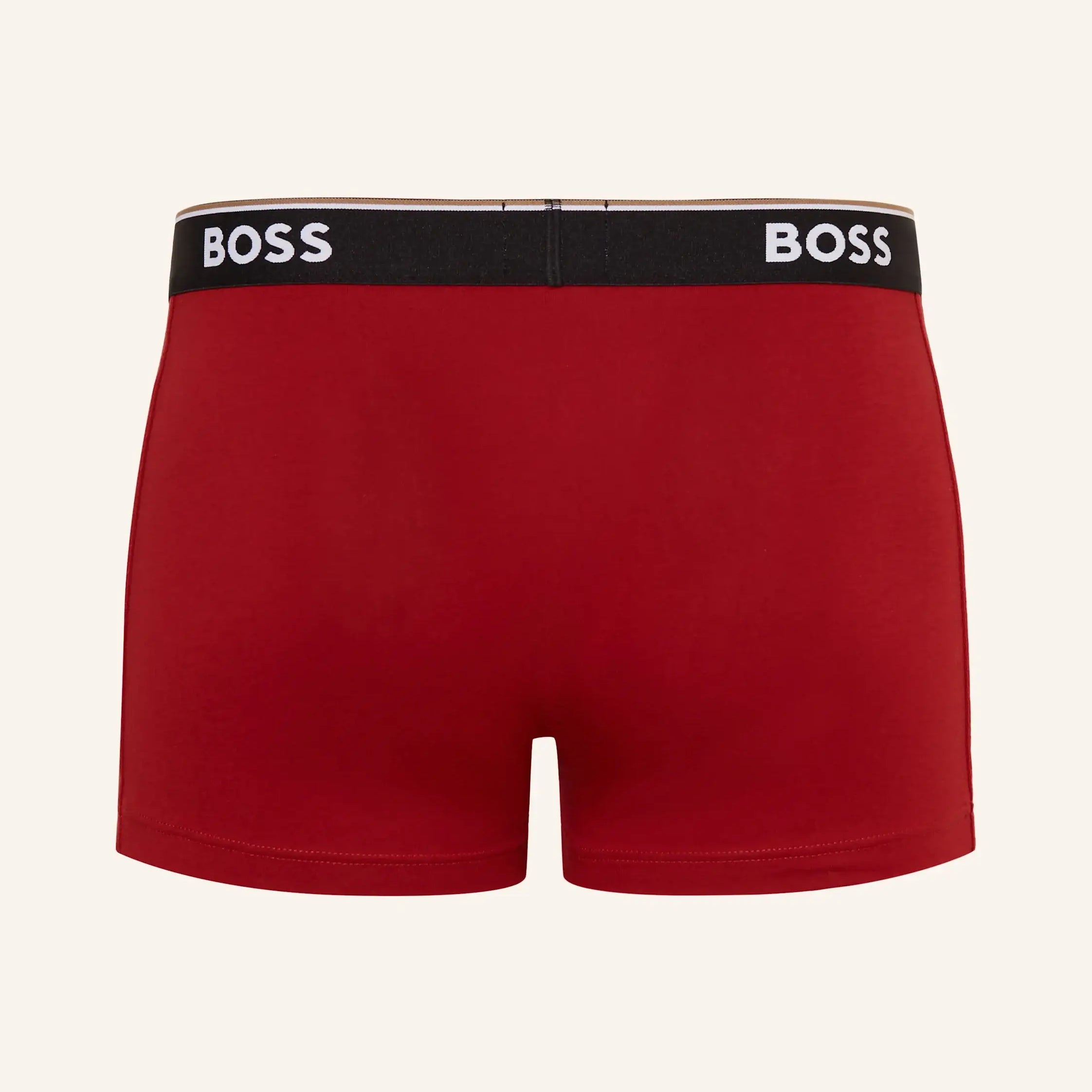 BOSS 3-Pack Stretch Cotton Trunks – Red/Black/Charcoal