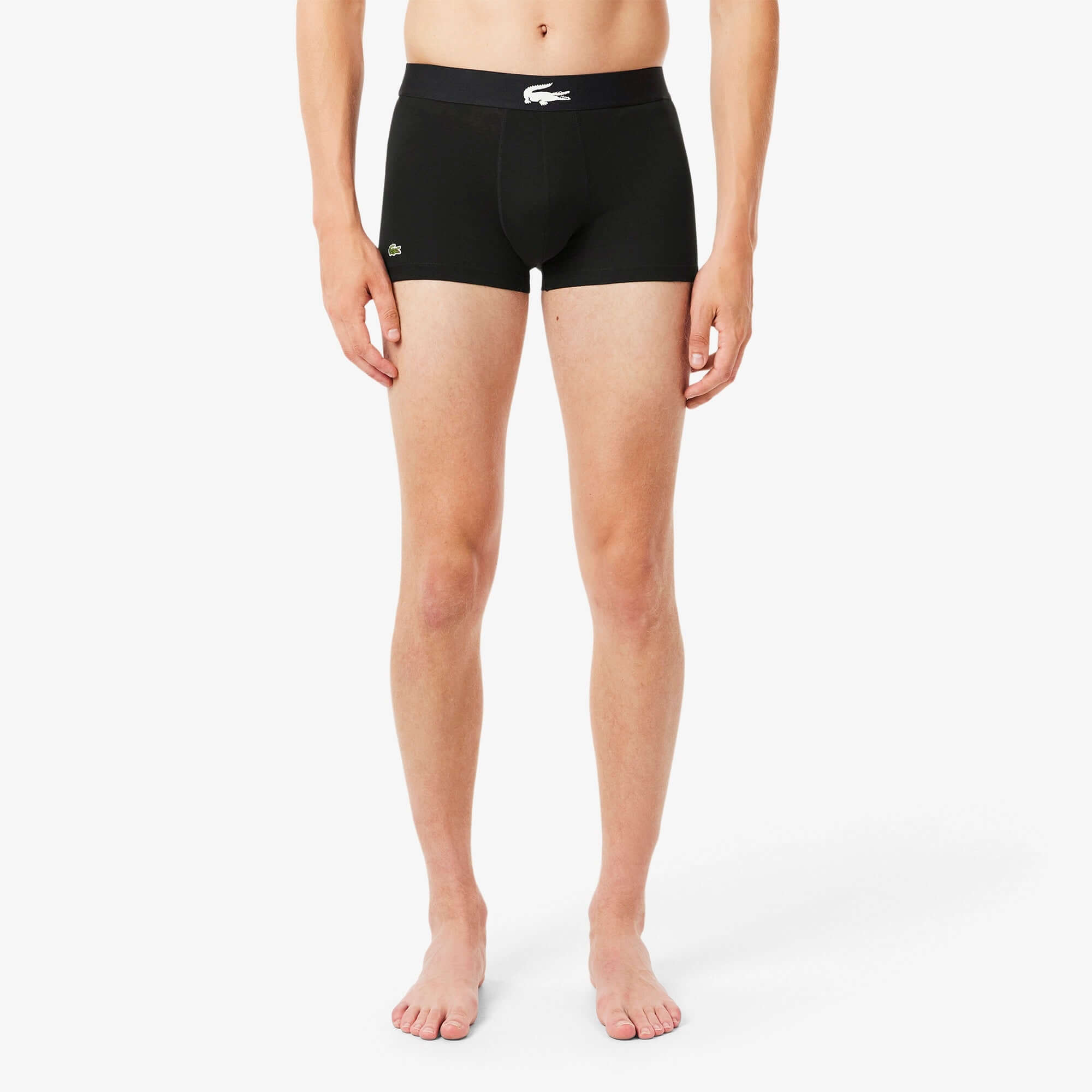 Lacoste Men's 3-Pack Stretch Cotton Trunks - Black Print Underwear