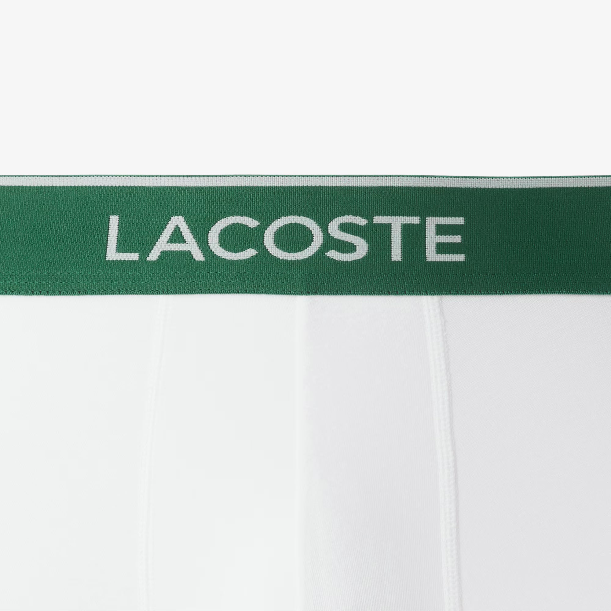 Lacoste Men’s Trunks Black, Grey, White – Stretch Cotton Logo Waistband Underwear