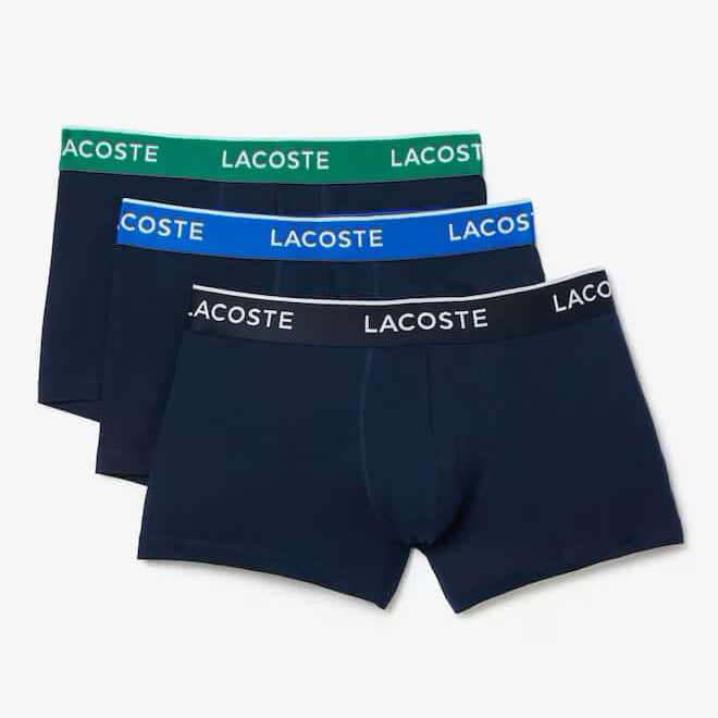 Lacoste 3-Pack Logo Waist Trunks - Navy Multi / I7P