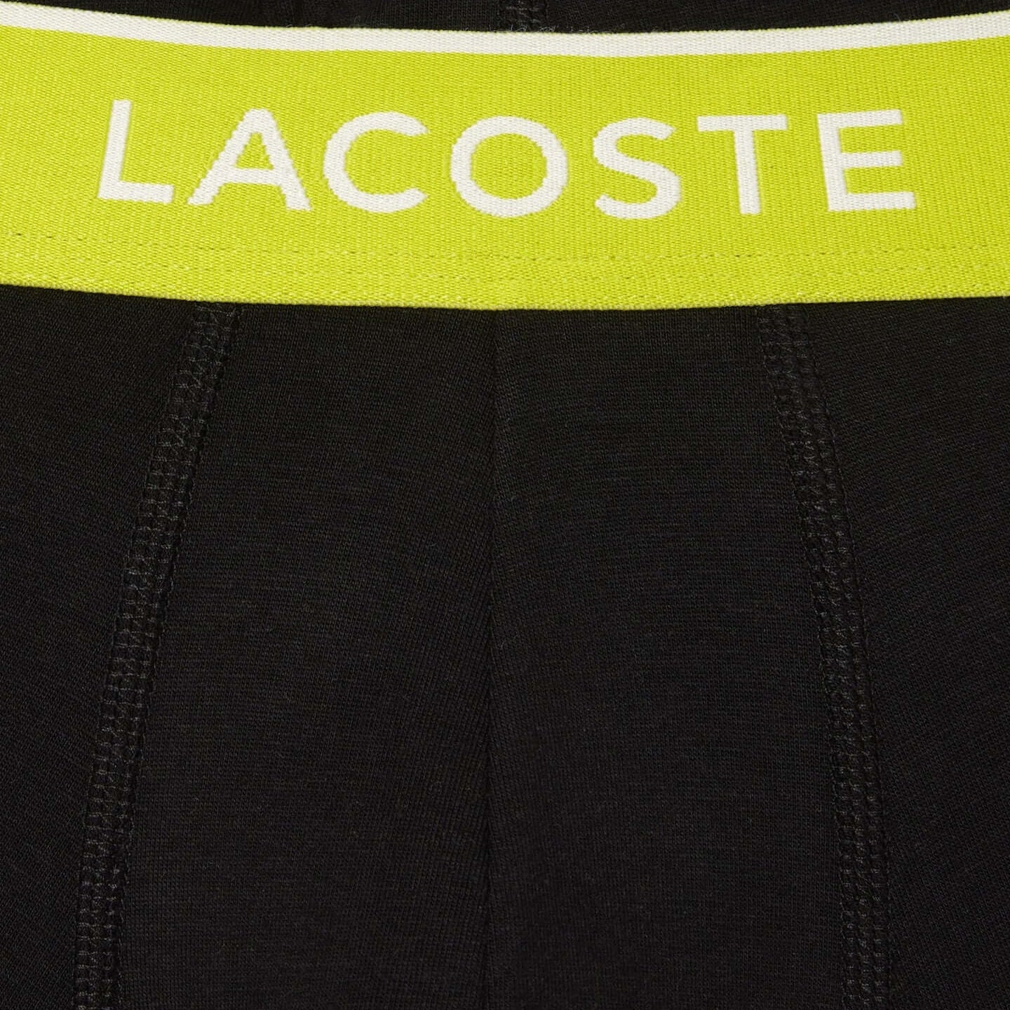 Lacoste 3-Pack Logo Waist Trunks - Black / Yellow / Khaki Green I7R