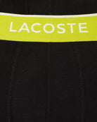Lacoste 3-Pack Logo Waist Trunks - Black / Yellow / Khaki Green I7R