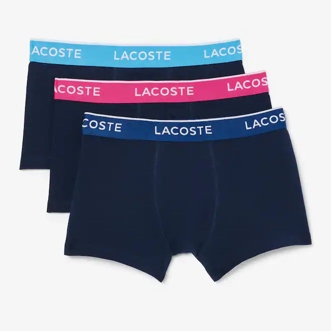 Lacoste 3-Pack Logo Waist Trunks - Navy Multi / I9X