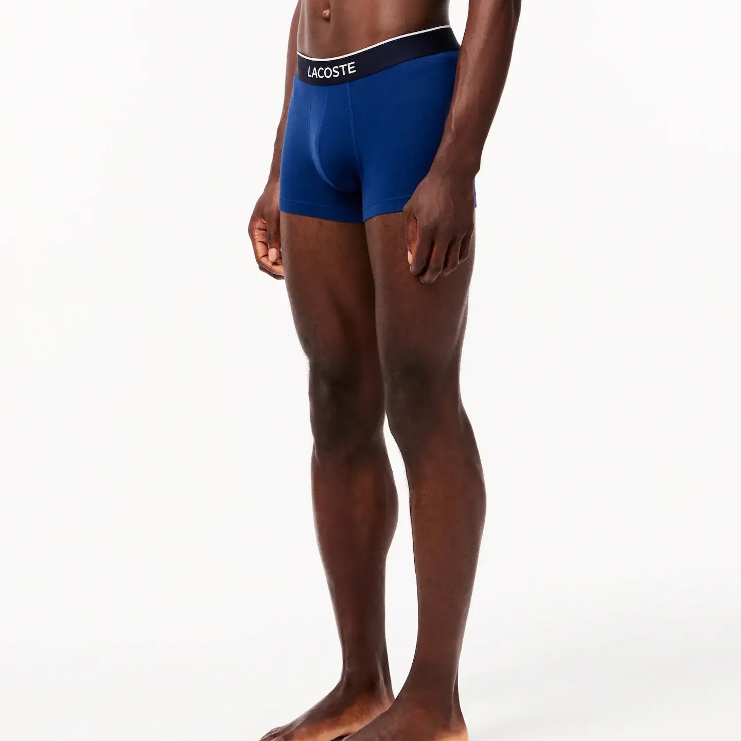 Lacoste 3-Pack Logo 3-Pack Signature Trunks - Khaki Green / Grey Chine / Blue