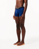 Lacoste 3-Pack Logo 3-Pack Signature Trunks - Khaki Green / Grey Chine / Blue