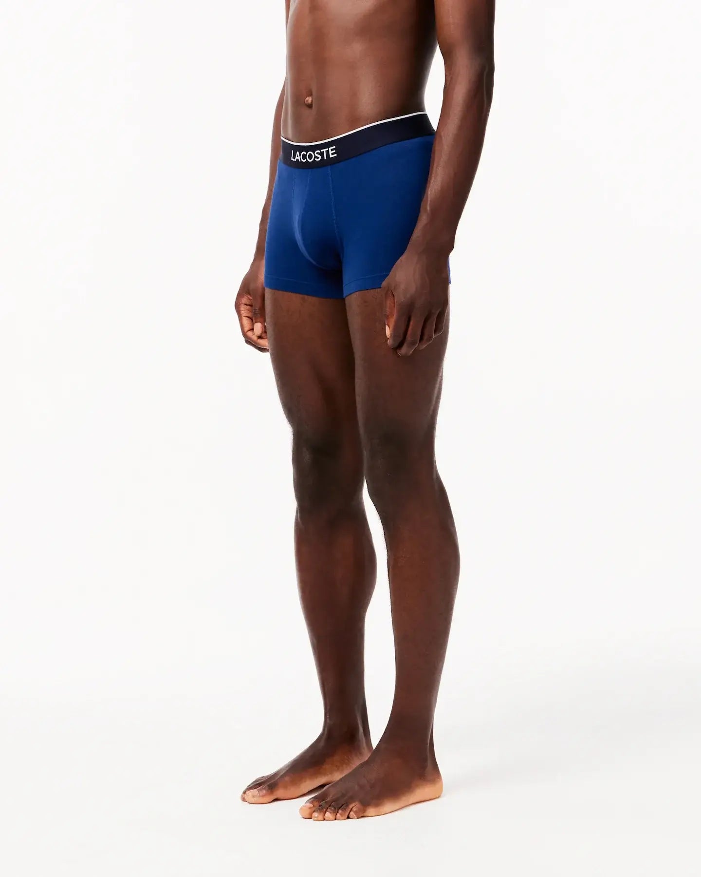 Lacoste 3-Pack Logo 3-Pack Signature Trunks - Khaki Green / Grey Chine / Blue