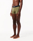 Lacoste 3-Pack Logo 3-Pack Signature Trunks - Khaki Green / Grey Chine / Blue