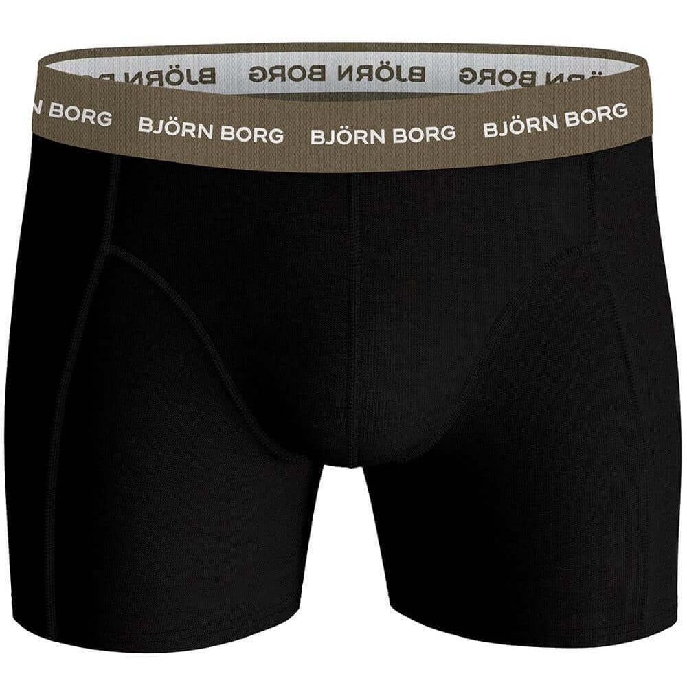 Bjorn Borg Cotton Stretch Boxer 5 pack - Green/Black/Olive/Green Print