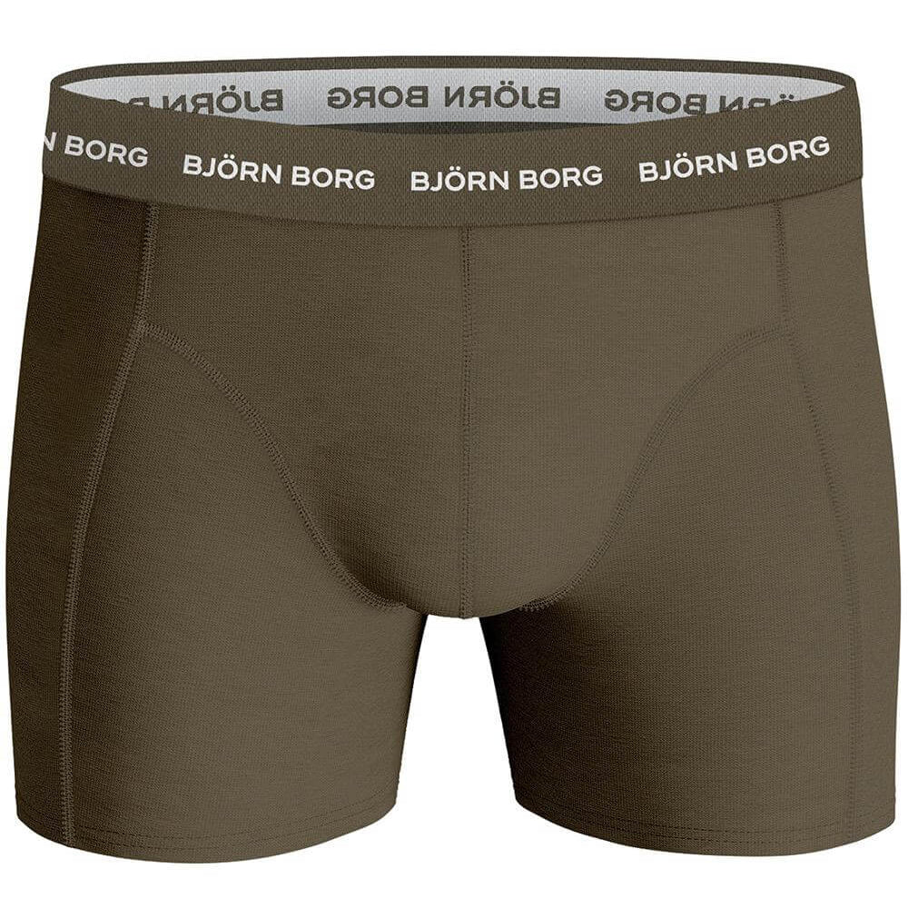 Bjorn Borg Cotton Stretch Boxer 5 pack - Green/Black/Olive/Green Print