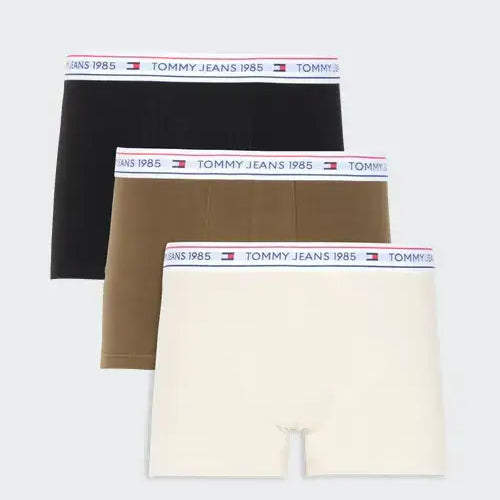 Tommy Jeans 3 Pack Premium Trunks -Olive/Black/Beige