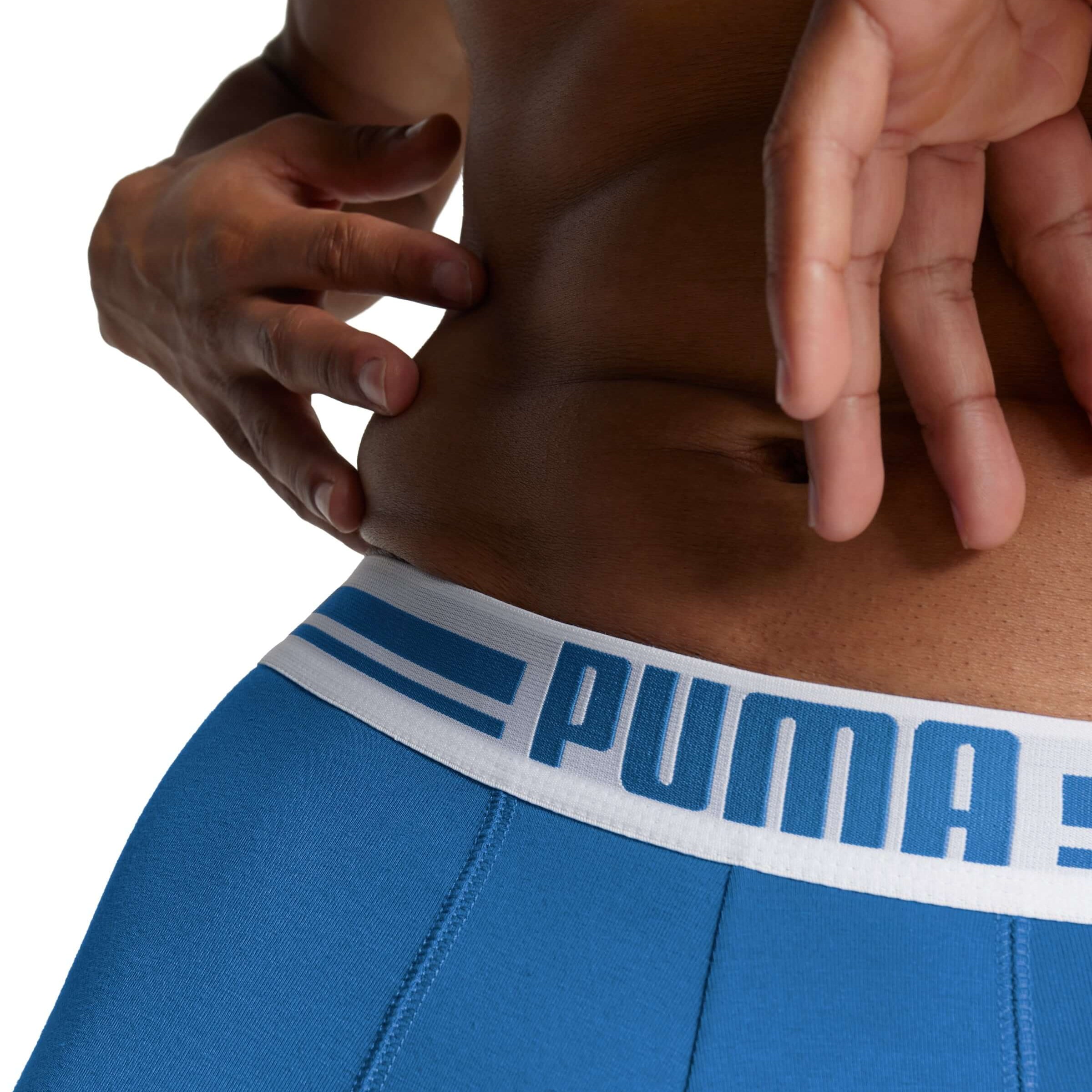 Puma Placed Logo Men's Boxer Underwear 2 Pack - Blue