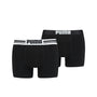 Puma Placed Logo Men's Boxer Underwear 2 Pack - Black