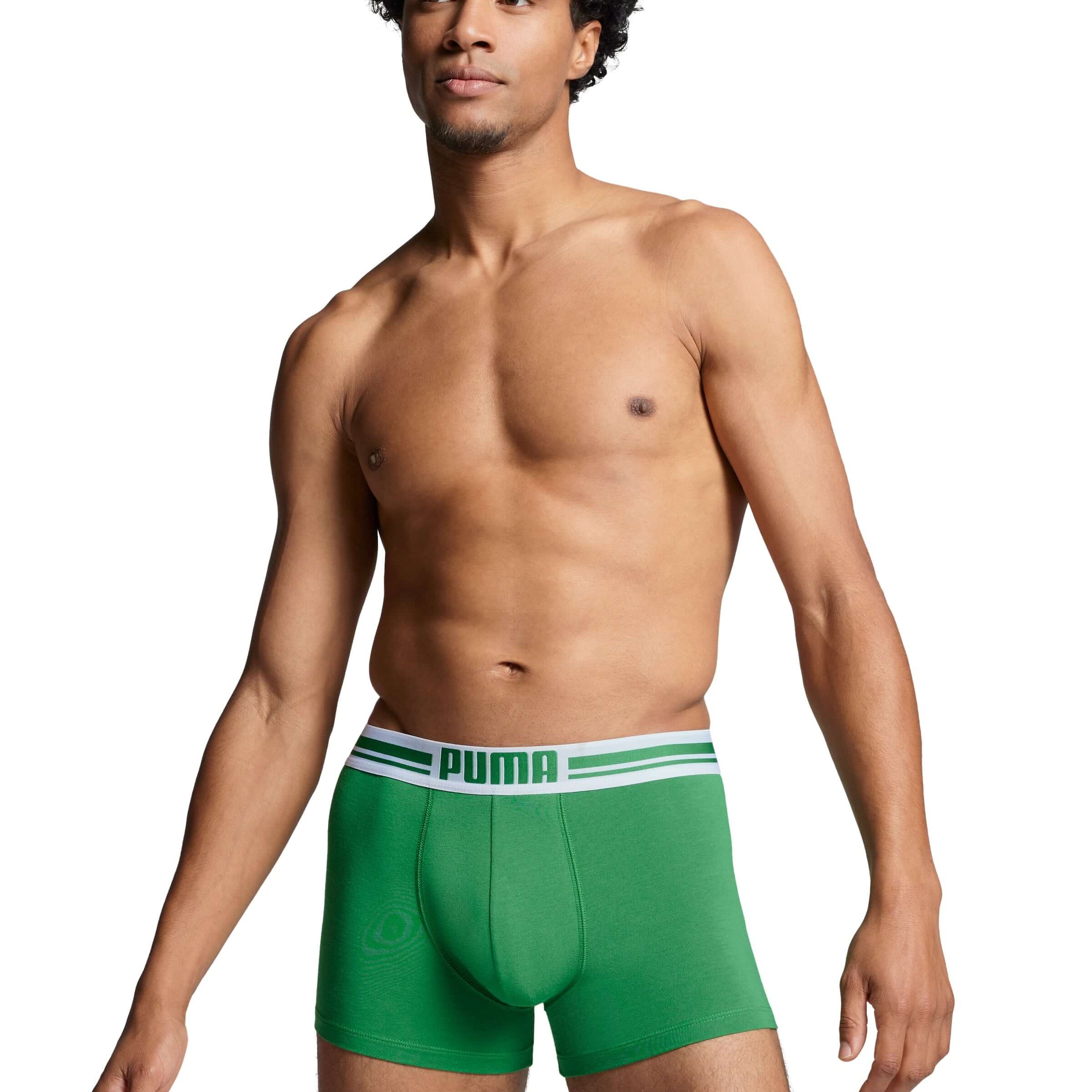 Puma Placed Logo Men's Boxer Underwear 2 Pack - Green