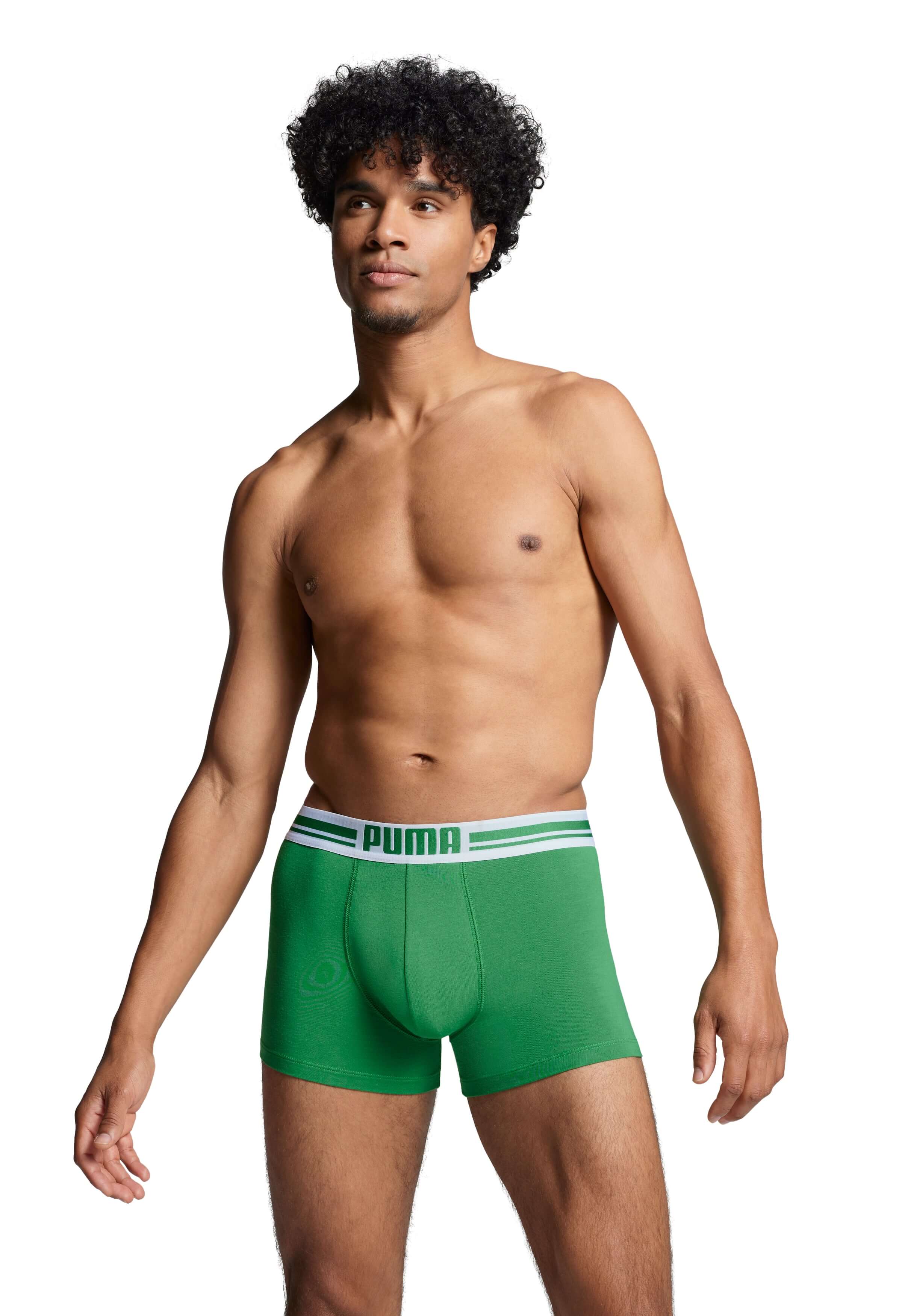 Puma Placed Logo Men's Boxer Underwear 2 Pack - Green