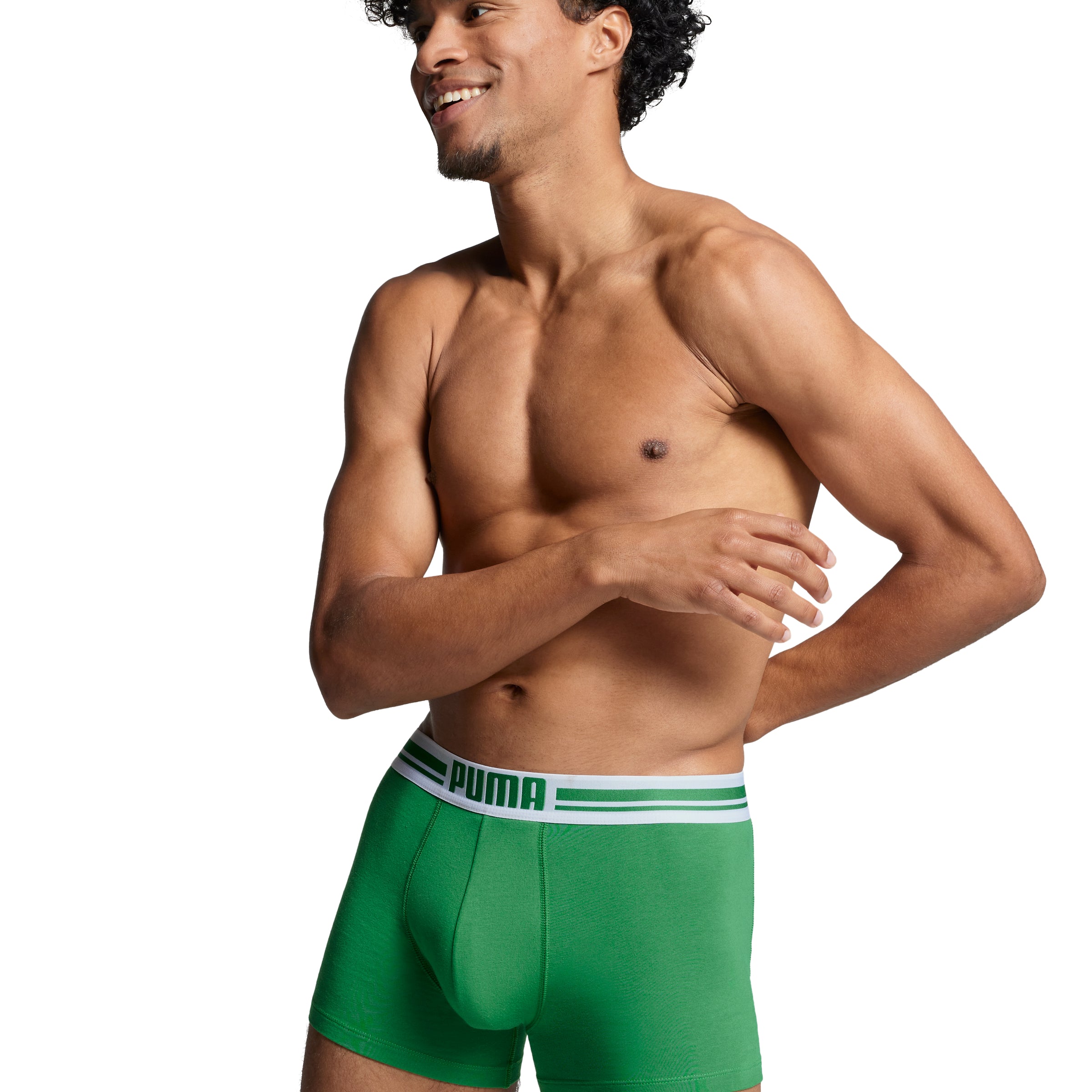 Puma Placed Logo Men's Boxer Underwear 2 Pack - Green