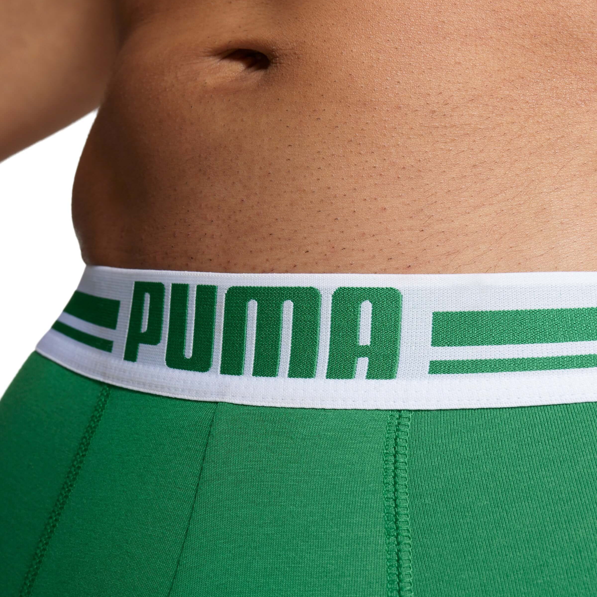 Puma Placed Logo Men's Boxer Underwear 2 Pack - Green
