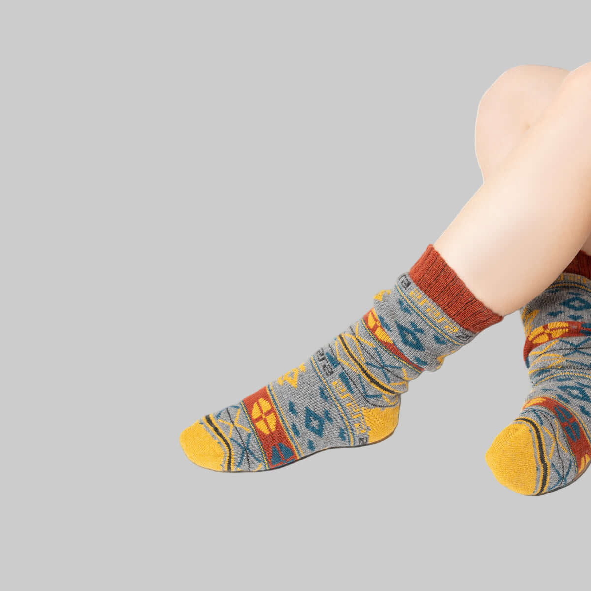 Hygge Nordic design Winter Wool Socks, Rost - Norwegian socks