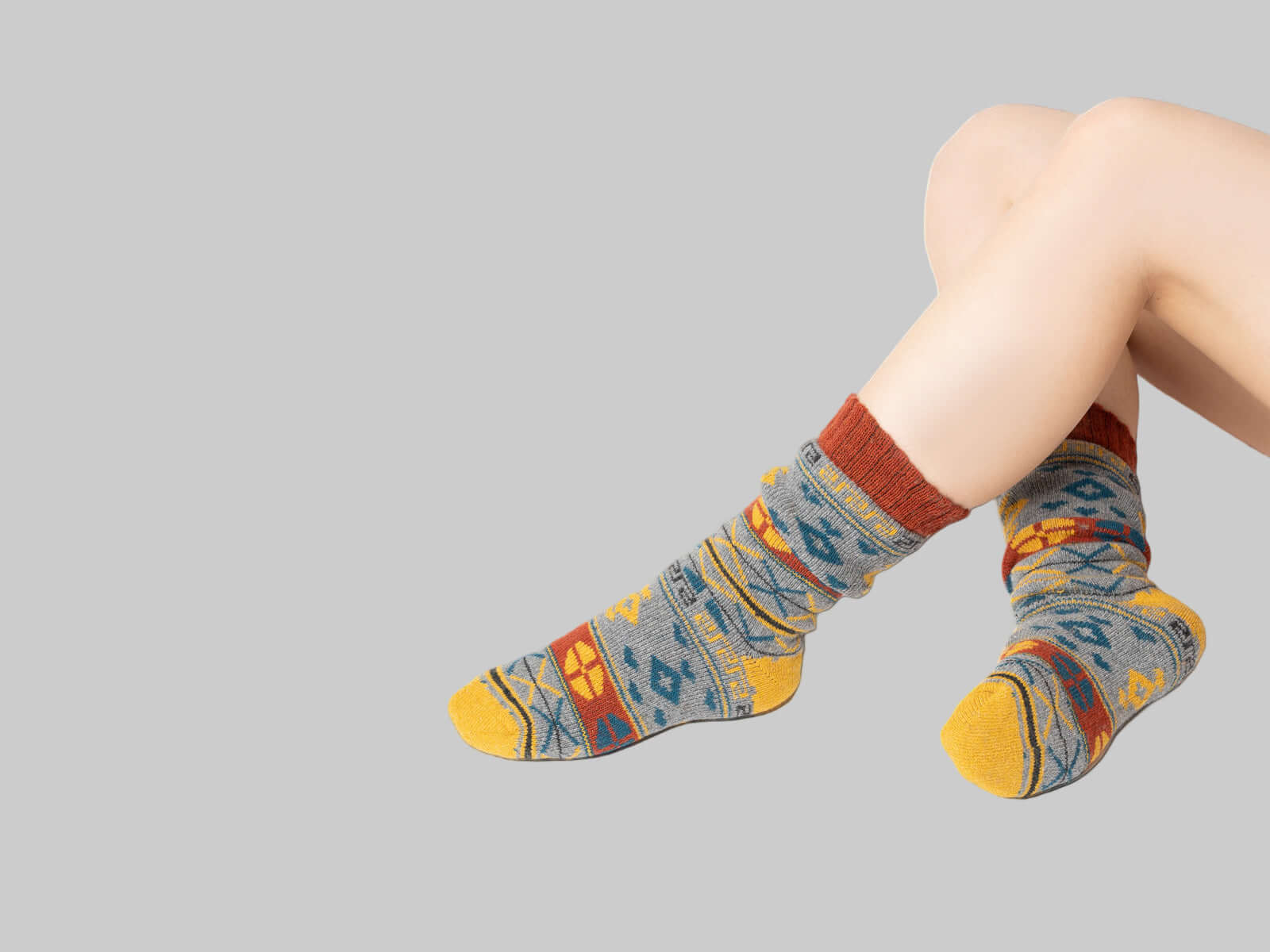 Hygge Nordic design Winter Wool Socks, Rost - Norwegian socks