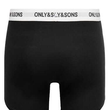 Only & Sons Onsfitz 3 Pack Solid Cotton Stretch Boxer - Black