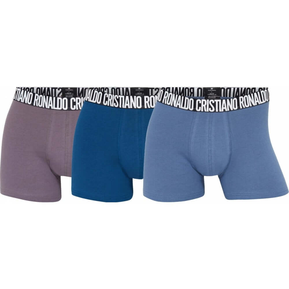 CR7 3-Pack Men's Organic Cotton Trunks – Multicolour