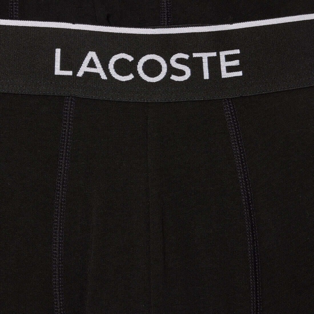 Lacoste Men's Stretch Cotton Boxer Briefs 3 Pack- Black