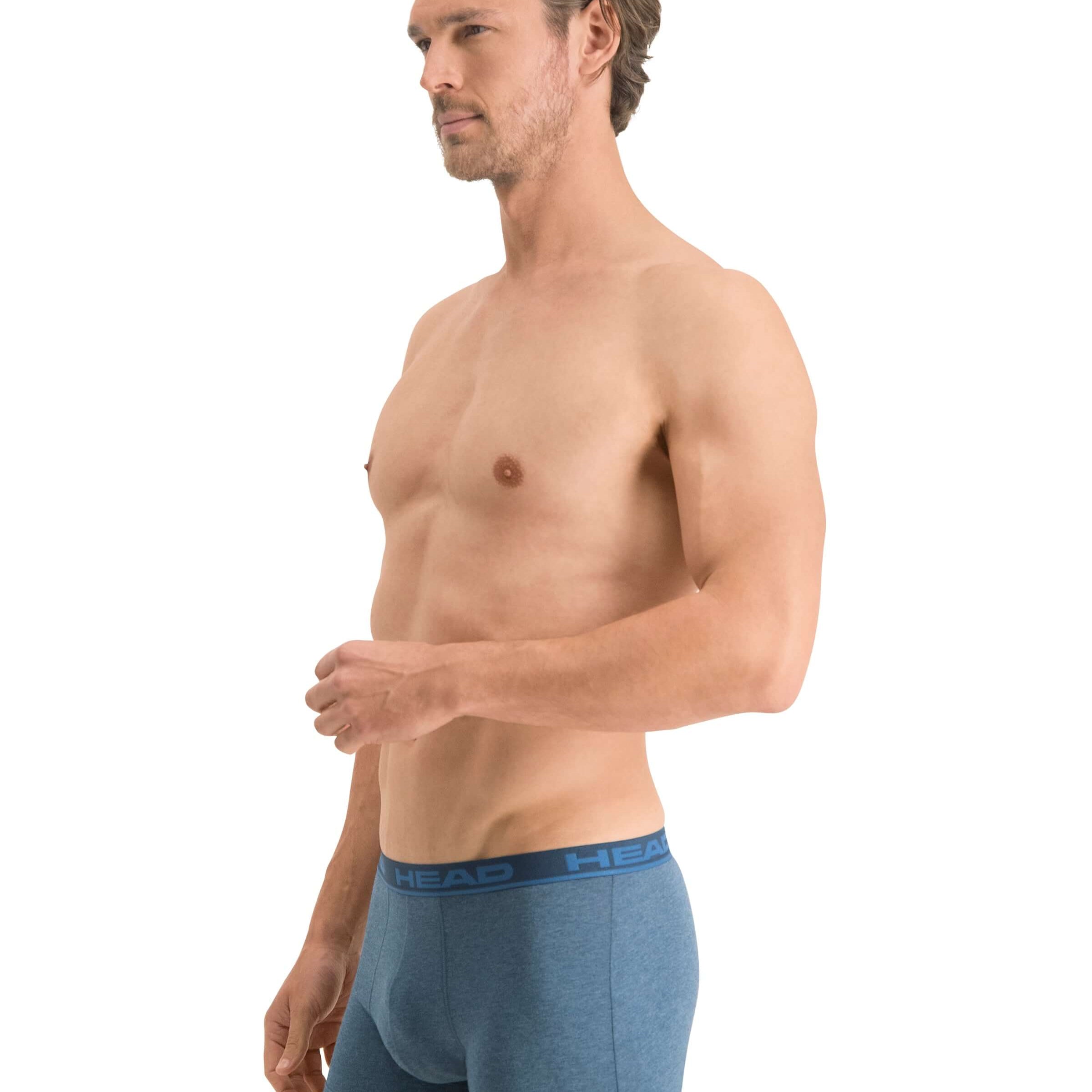 Head Mens 2 Pack Cotton Stretch Boxer Briefs - Blue Heaven Underwear