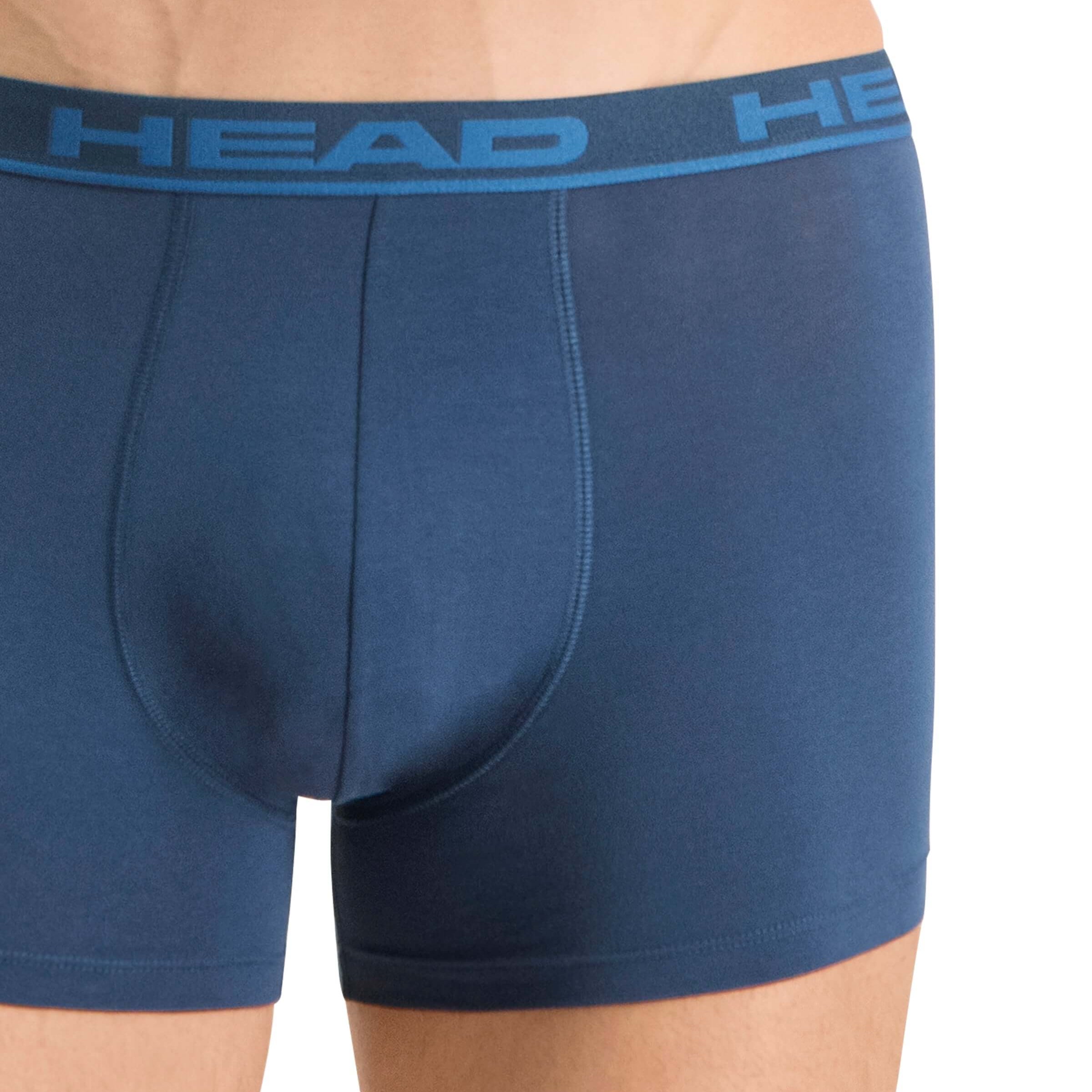 Head Mens 2 Pack Cotton Stretch Boxer Briefs - Blue Heaven Underwear