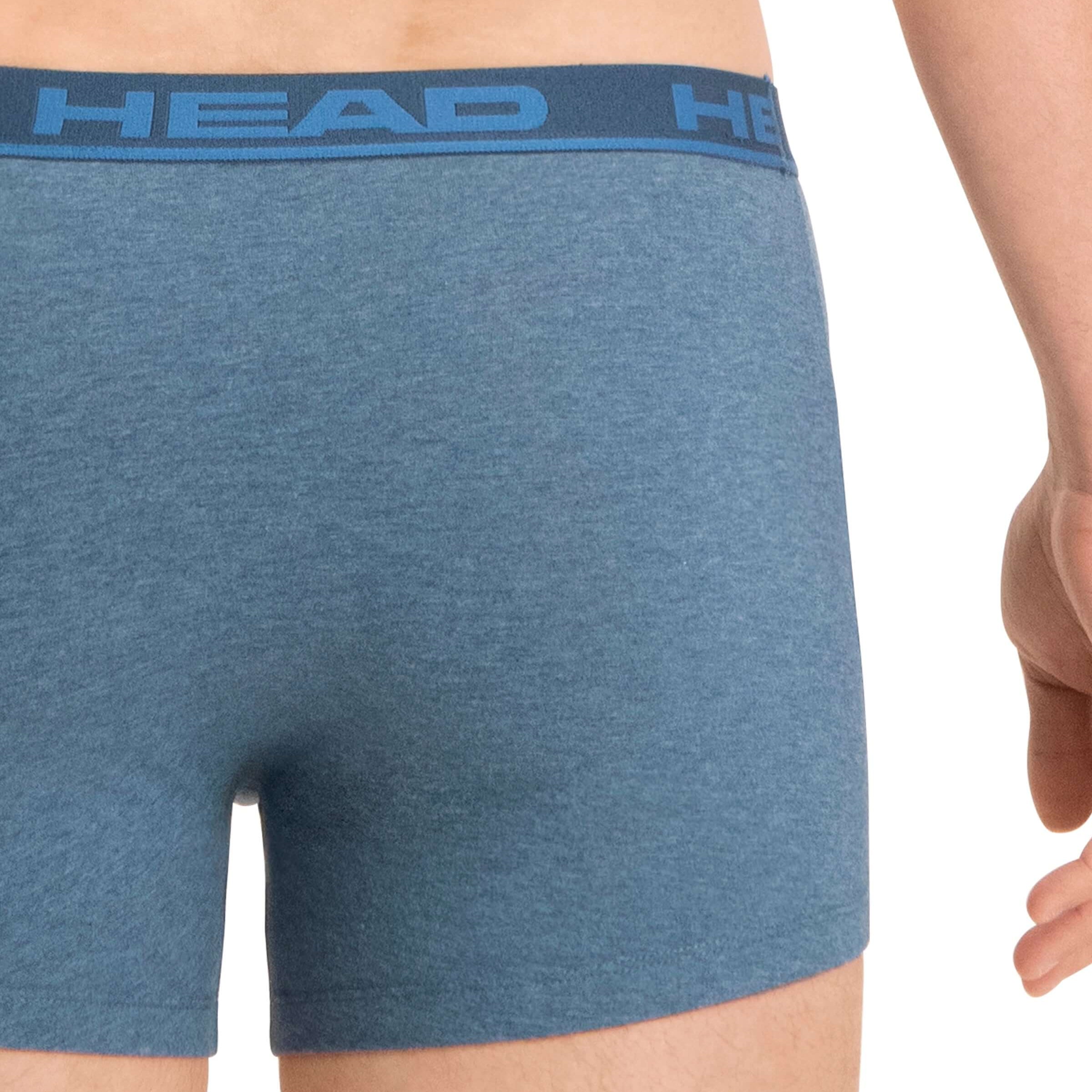 Head Mens 2 Pack Cotton Stretch Boxer Briefs - Blue Heaven Underwear