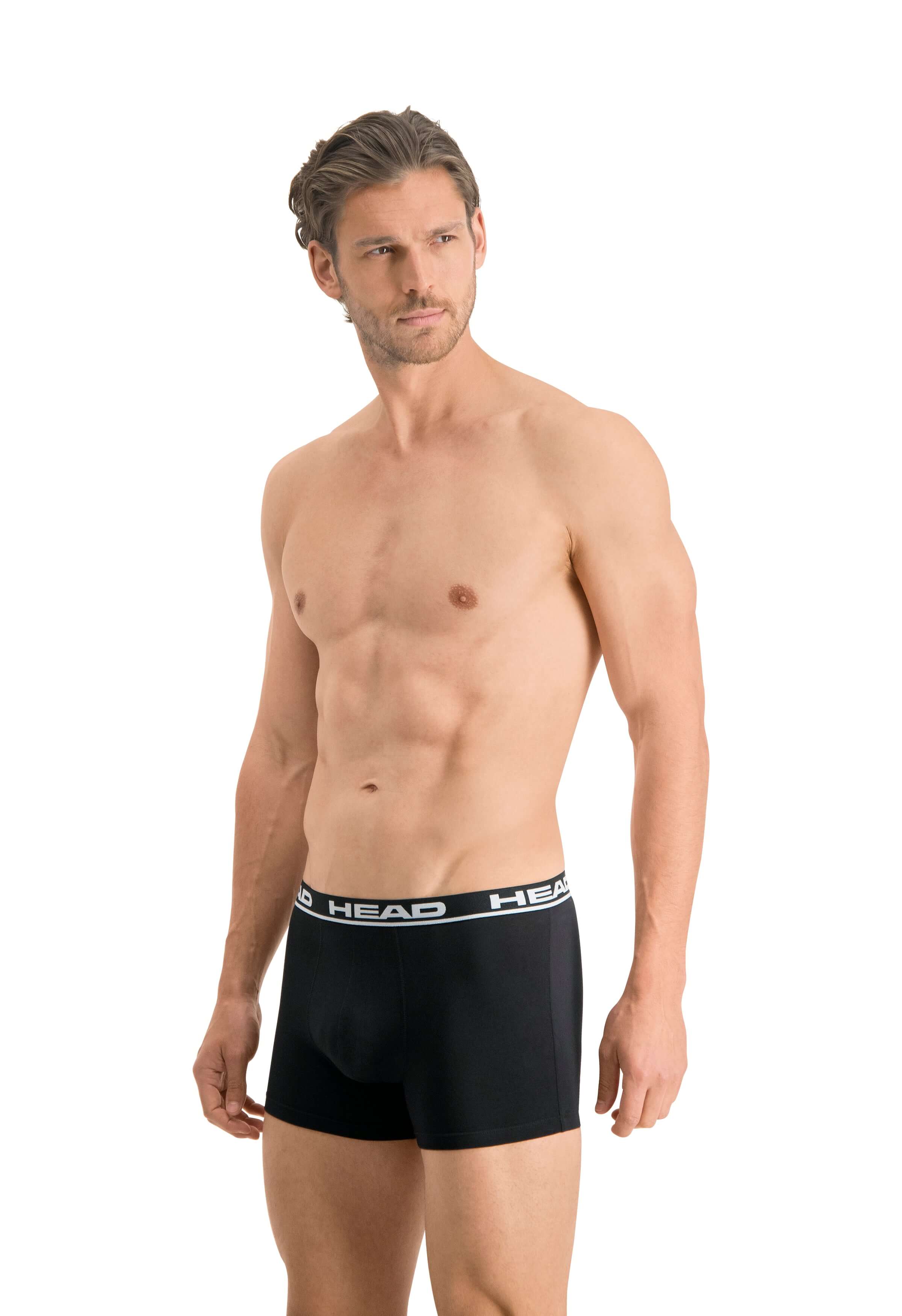 Head Mens 2 Pack Cotton Stretch Boxer Briefs - Black Pants