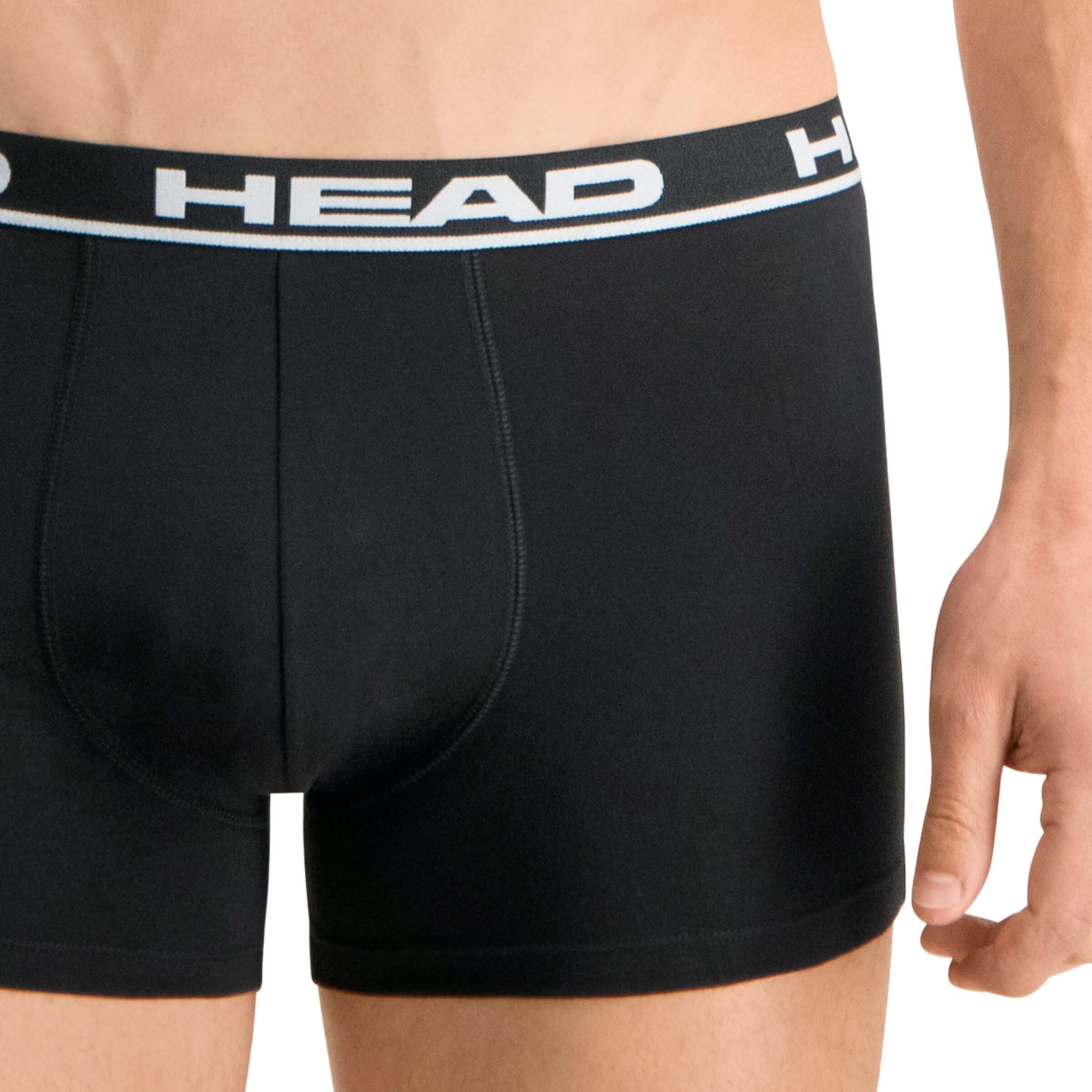 Head Mens 2 Pack Cotton Stretch Boxer Briefs - Black Pants