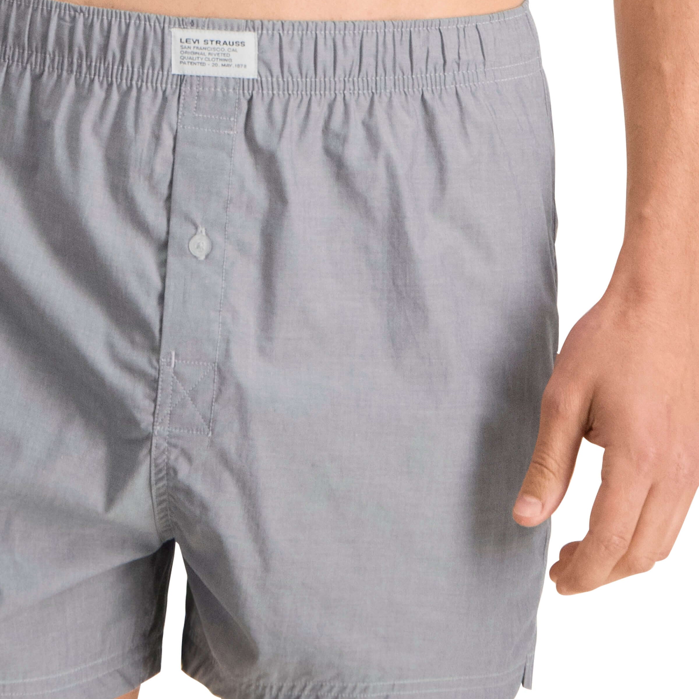 Levi's 2 pack Woven Boxers - Asphalt Grey