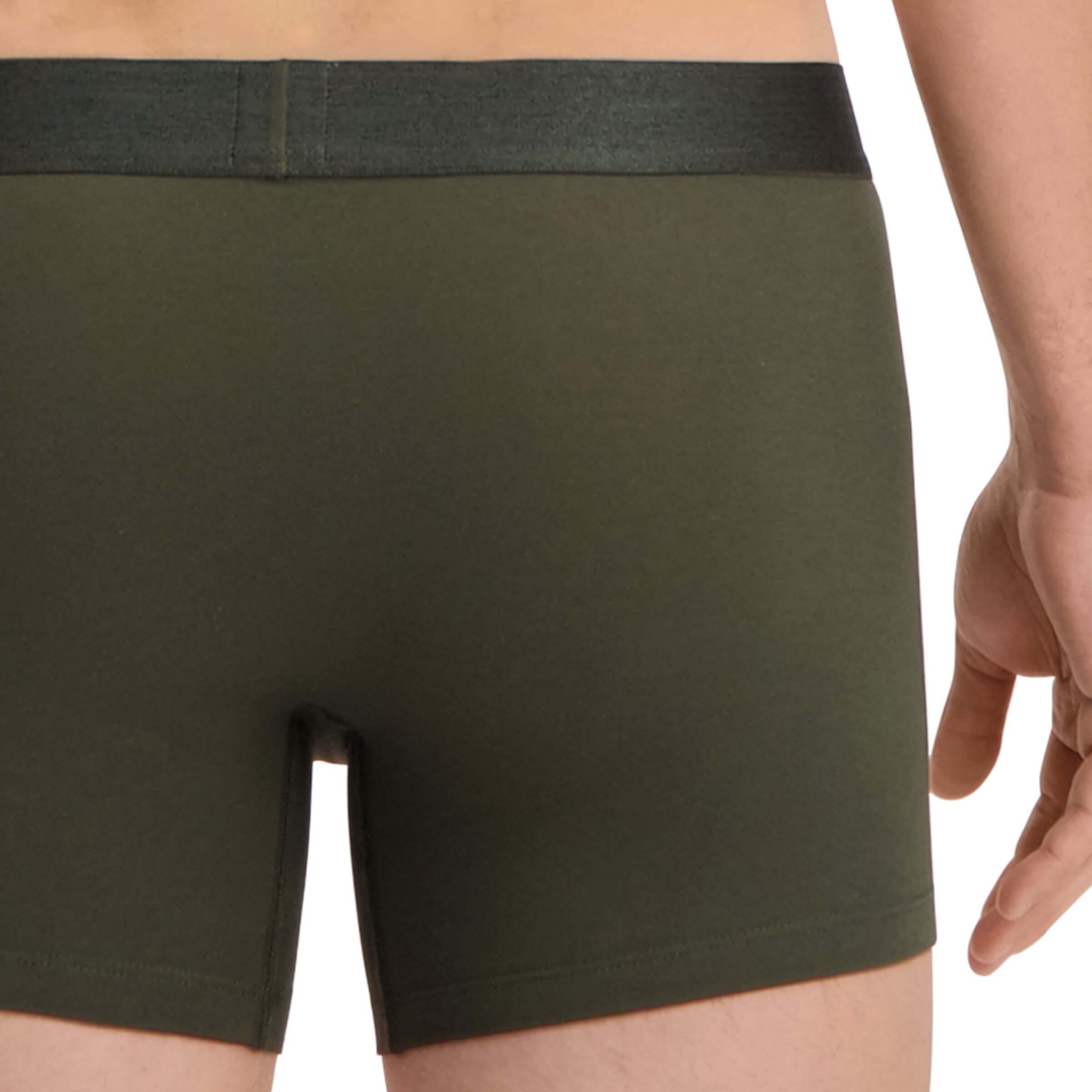 Levi's 2 pack Melange Waistband Organic Cotton Boxer Briefs - Khaki